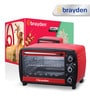 Brayden Krispo 18 Litre Oven Toaster Griller with Evov Bake Technology, Peach Red