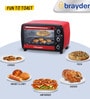 Brayden Krispo 18 Litre Oven Toaster Griller with Evov Bake Technology, Peach Red