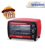 Brayden Krispo 18 Litre Oven Toaster Griller with Evov Bake Technology, Peach Red