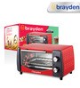Brayden Krispo 9 Litre Oven Toaster Griller with Evov Bake Technology, Peach Red