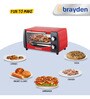 Brayden Krispo 9 Litre Oven Toaster Griller with Evov Bake Technology, Peach Red