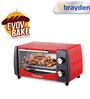 Brayden Krispo 9 Litre Oven Toaster Griller with Evov Bake Technology, Peach Red