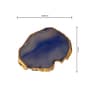 Brazilian Blue Stone Set of 2 Table Coasters