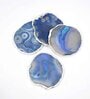 Brazilian Blue Stone Set of 4 Table Coasters