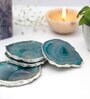 Brazilian Green Stone Set of 4 Table Coasters