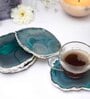 Brazilian Green Stone Set of 4 Table Coasters