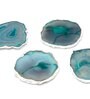 Brazilian Green Stone Set of 4 Table Coasters