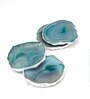 Brazilian Green Stone Set of 4 Table Coasters