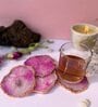Brazilian Pink Stone Set of 4 Table Coasters