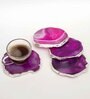 Brazilian Pink Stone Set of 4 Table Coasters