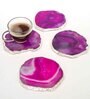 Brazilian Pink Stone Set of 4 Table Coasters