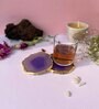 Brazilian Purple Stone Set of 2 Table Coasters