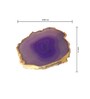 Brazilian Purple Stone Set of 2 Table Coasters