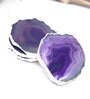 Brazilian Purple Stone Set of 4 Table Coasters