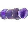 Brazilian Purple Stone Set of 4 Table Coasters