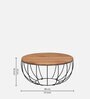 Brazos Metal Coffee Table In Natural Finish