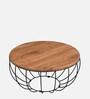 Brazos Metal Coffee Table In Natural Finish