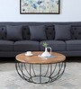 Brazos Metal Coffee Table In Natural Finish