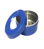 Break & Burn Resistant Stainless Steel  Ash Tray with Lid (Navy Blue)