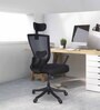Breeze Breathable Mesh Ergonomic Chair in Black Colour with Headrest