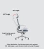 Breeze Breathable Mesh Ergonic Chair in Grey Colour with Headrest