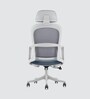 Breeze Breathable Mesh Ergonic Chair in Grey Colour with Headrest
