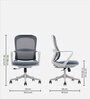 Breeze Breathable Mesh Ergonic Chair in Grey Colour