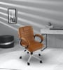 Brent Mid Back Executive Chair in Camel Colour