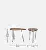 Breo Metal End Table in Scratch Resistant Rustic Teak Finish