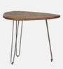 Breo Metal End Table in Scratch Resistant Rustic Teak Finish