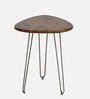 Breo Metal End Table in Scratch Resistant Rustic Teak Finish