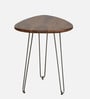 Breo Metal End Table in Scratch Resistant Rustic Teak Finish
