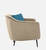 Brescia Velvet 1 Seater Sofa In Cream Colour