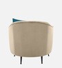 Brescia Velvet 1 Seater Sofa In Cream Colour
