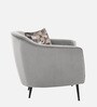Brescia Velvet 1 Seater Sofa In Light Grey Colour