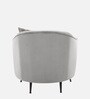 Brescia Velvet 1 Seater Sofa In Light Grey Colour