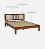 Brevik Sheesham Wood King Size Bed In Honey Oak  Finish