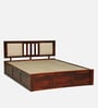Brevik Sheesham Wood King Size Bed In Honey Oak  Finish With Box Storage