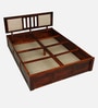 Brevik Sheesham Wood King Size Bed In Honey Oak  Finish With Box Storage