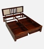 Brevik Sheesham Wood King Size Bed In Honey Oak  Finish With Drawer Storage