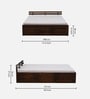 Brevik Sheesham Wood King Size Bed In Provincial Teak Finish With Hydraulic Storage