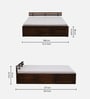 Brevik Sheesham Wood King Size Bed In Provincial Teak Finish With Hydraulic Storage
