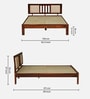 Brevik Sheesham Wood Queen Size Bed In Honey Oak  Finish