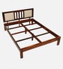 Brevik Sheesham Wood Queen Size Bed In Honey Oak  Finish