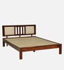 Brevik Sheesham Wood Queen Size Bed In Honey Oak  Finish