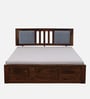 Brevik Sheesham Wood Queen Size Bed In Provincial Teak Finish With Box Storage