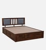Brevik Sheesham Wood Queen Size Bed In Provincial Teak Finish With Box Storage