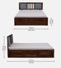 Brevik Sheesham Wood Queen Size Bed In Provincial Teak Finish With Box Storage