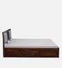 Brevik Sheesham Wood Queen Size Bed In Provincial Teak Finish With Box Storage