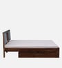 Brevik Sheesham Wood Queen Size Bed In Provincial Teak Finish With Drawer Storage
